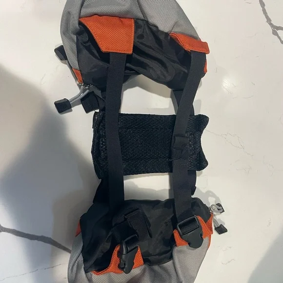 OllyDog Orange and Gray Dog Backpack - Picture 4 of 7